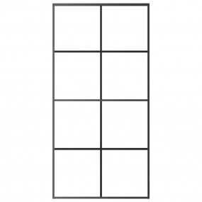 Sliding Door Aluminum and ESG Glass 40.4"x80.7" Black