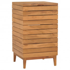 Laundry Basket 15.7"x15.7"x27.6" Solid Teak Wood