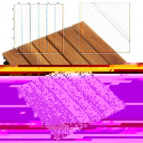 Decking Tiles Vertical Pattern 11.8"x11.8" Acacia Set o...