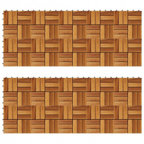 Decking Tiles 11.8"x11.8" Acacia Set of 20