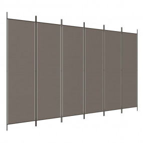 6-Panel Room Divider Anthracite 118.1"x86.6" Fabric