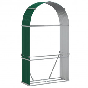 Log Holder Green 47.2"x17.7"x82.7" Galvanized Steel