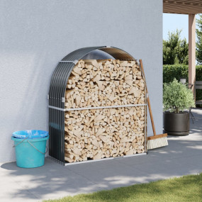 Log Holder Anthracite 47.2"x17.7"x55.1" Galvanized Stee...