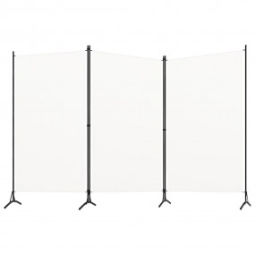 3-Panel Room Divider White 102.4"x70.9" Fabric