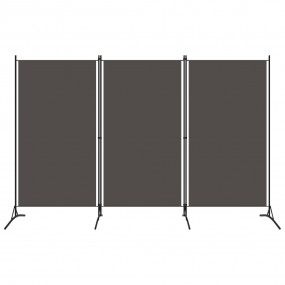 3-Panel Room Divider Anthracite 102.4"x70.9" Fabric