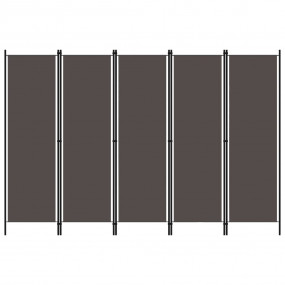 5-Panel Room Divider Anthracite 98.4"x70.9"