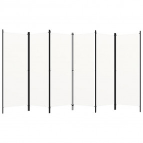 6-Panel Room Divider White 118.1"x70.9"