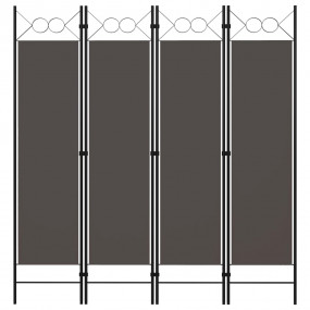 4-Panel Room Divider Anthracite 63"x70.9"
