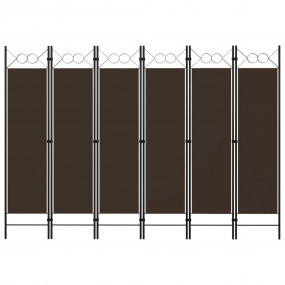 6-Panel Room Divider Brown 94.5"x70.9"