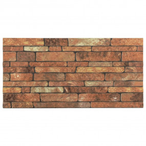 3D Wall Panels with Brown Brick Design 10 pcs EPS