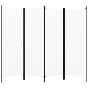 4-Panel Room Divider White 78.7"x70.9"
