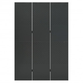 3-Panel Room Divider Anthracite 47.2"x70.9" Steel