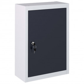 Wall Mounted Tool Cabinet Industrial Style Metal Gray a...