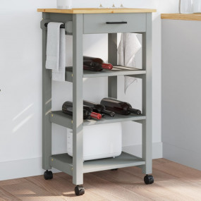 Kitchen Trolley MONZA 18.9"x15.7"x35.4" Solid Wood Pine