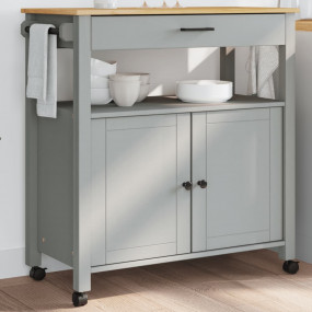 Kitchen Trolley MONZA 33.1"x15.7"x35.4" Solid Wood Pine