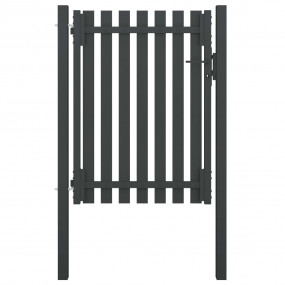 Garden Fence Gate Steel 3.3'x5.6' Anthracite