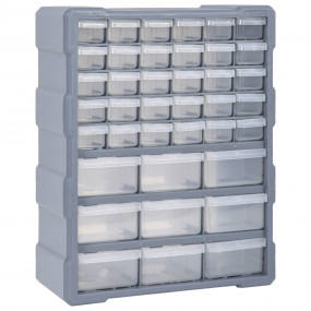 Multi-drawer Organizer with 39 Drawers 15"x6.3"x18.5"