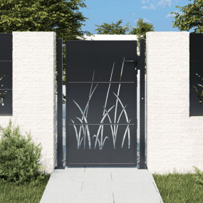 Garden Gate Anthracite 41.3"x61" Steel Grass Design