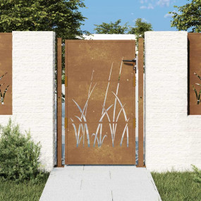 Garden Gate 41.3"x51.2" Corten Steel Grass Design
