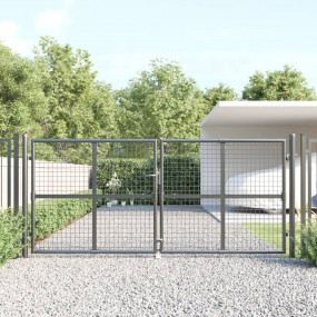 Mesh Garden Gate Anthracite 118.1"x68.9" Galvanized Ste...
