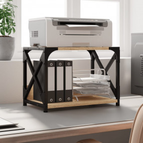 Printer Stand 2-Tier Sonoma Oak 17.3"x10.2"x12.4" Engin...