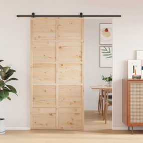 Barn Door 39.4"x81.9" Solid Wood Pine
