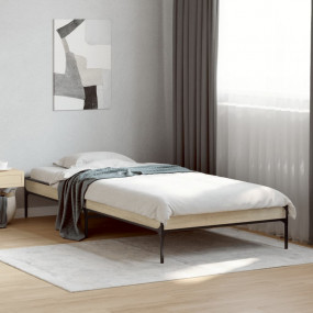 Bed Frame without Mattress Sonoma Oak 35.4"x74.8"