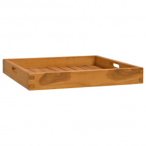 Serving Tray 19.7"x19.7" Solid Wood Teak