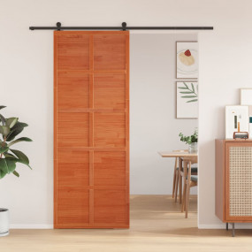 Barn Door Wax Brown 31.5x81.9" Solid Wood Pine