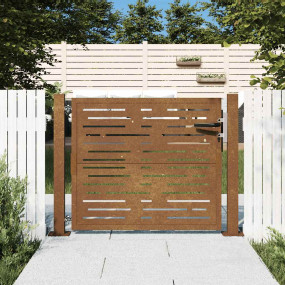 Garden Gate 41.3"x39.4" Corten Steel Square Design