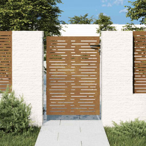Garden Gate 33.5"x59.1" Corten Steel Square Design