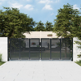 Patio Gate Anthracite 118.1x59.1" Steel