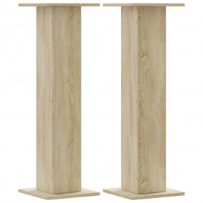 Speaker Stands 2 pcs Sonoma Oak 11.8x11.8x37.4" Enginee...