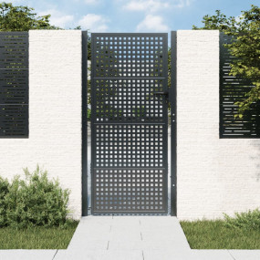 Patio Gate Anthracite 41.3x98.4" Steel