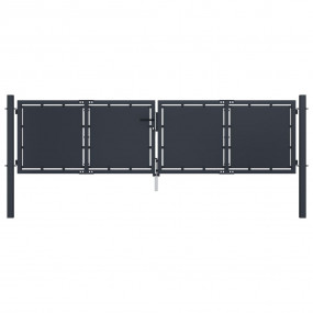 Patio Gate Steel 118.1x39.4" Anthracite