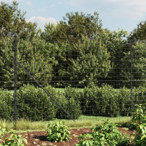 Wire Mesh Fence Anthracite 7.2x32.8' Galvanized Steel