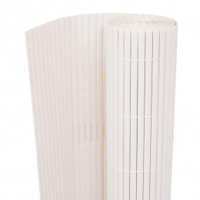 Double-Sided Patio Fence 35.4x196.9" White