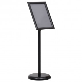 A4 Pedestal Poster Stand Black Aluminum Alloy