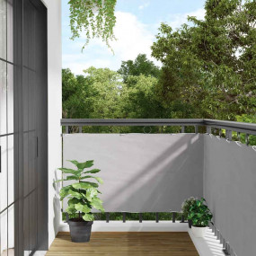 Balcony Privacy Screen Grey 275.6x29.5" PVC