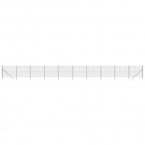 Wire Mesh Fence Anthracite 5.2x82.0' Galvanized Steel