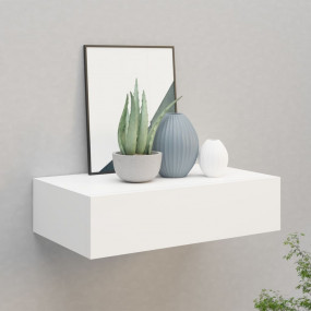 Wall-mounted Drawer Shelf White 40x23,5x3.9 " MDF