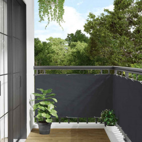 Balcony Privacy Screen Anthracite 118.1x35.4" PVC