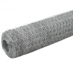 Chicken Wire Fence Galvanized Steel 82.0x4.9' Silver