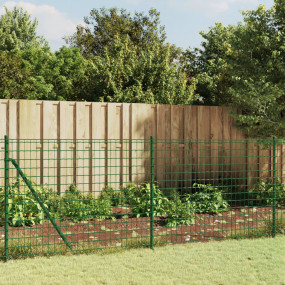 Wire Mesh Fence with Flange Green 3.3x32.8'