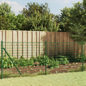 Wire Mesh Fence with Flange Green 3.3x82.0'
