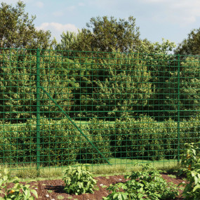 Wire Mesh Fence with Flange Green 7.2x82.0'