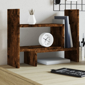 Desk Organizer Smoked Oak 15.2x6.7x15.4" Engineered woo...