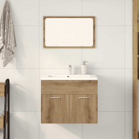 2 Piece Bathroom Furniture Set Artisan Oak Engineered W...