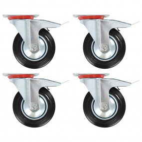 Swivel Casters with Double Brakes 4 pcs 6.30 "
