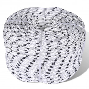 Braided Boat Rope Polyester 0.24 " 820.2 ' White